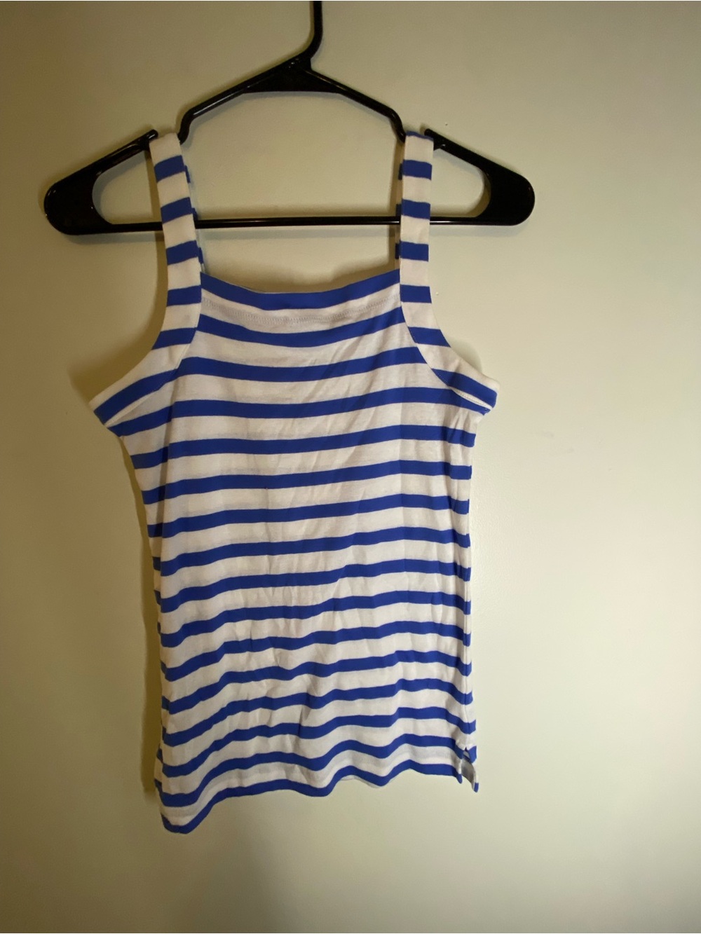 LOFT Blue and White Striped Tank Top